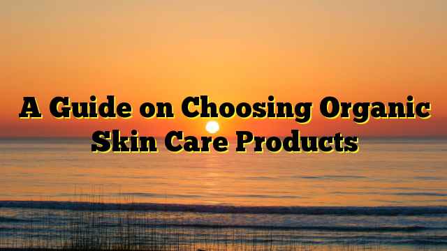 A Guide on Choosing Organic Skin Care Products
