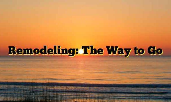 Remodeling: The Way to Go